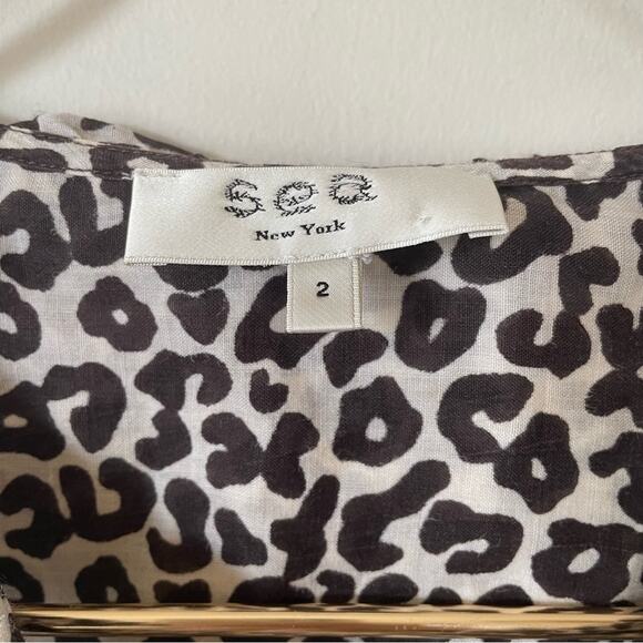 Sea New York Lottie Leopard Ruffled Blouse 2 - Picture 7 of 9